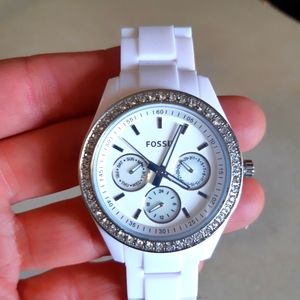 White women's FOSSIL watch